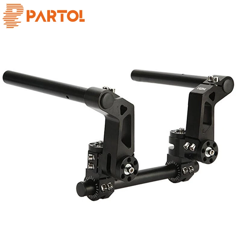 Partol руль мотоцикла регулируемый руля Комплект Универсальный черный 22 мм для Yamaha