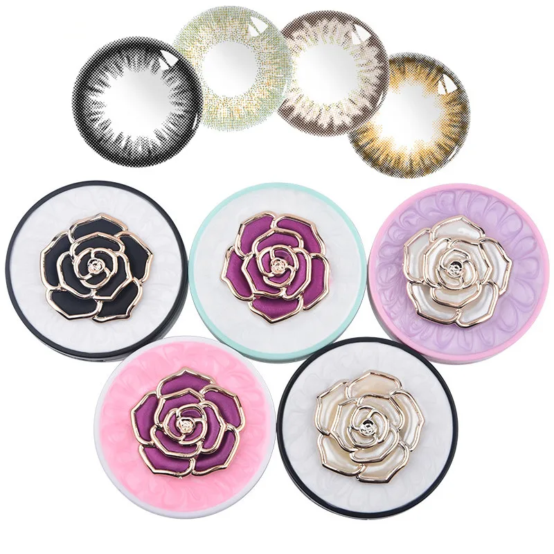 Винтажный контейнер для контактных линз коробка хранения ретро Чехол зеркальный