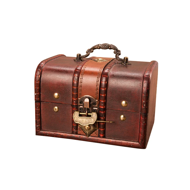 NEWYEARNEW Retro Creative Antique Wooden Treasure Box Jewelry Storage Boxes Bins Decoration Gifts Free Shipping | Дом и сад