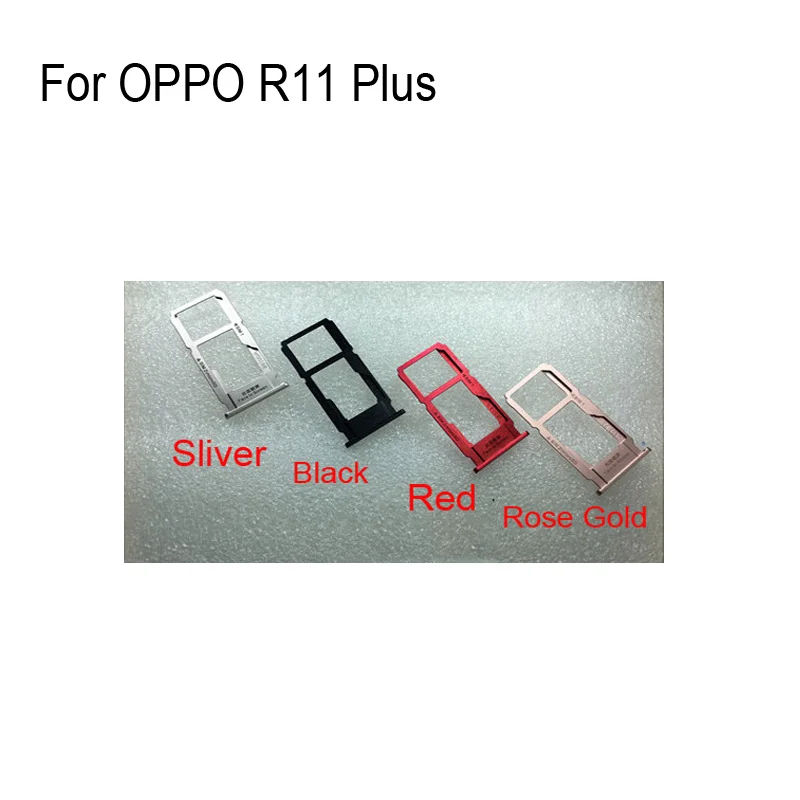 

100% Оригинальный серебристый лоток для SIM-карты для OPPO R11 Plus, лоток для SD-карты, лоток для SIM-карты, детали для OPPO R 11 Plus