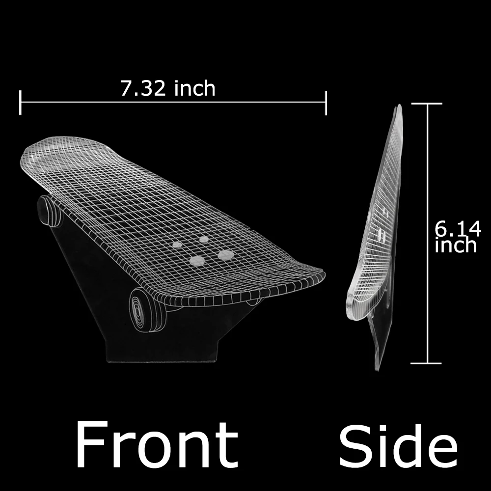 Крутой скутер скейтборд 3D лампа светодиодный USB Настроение Ночной светильник
