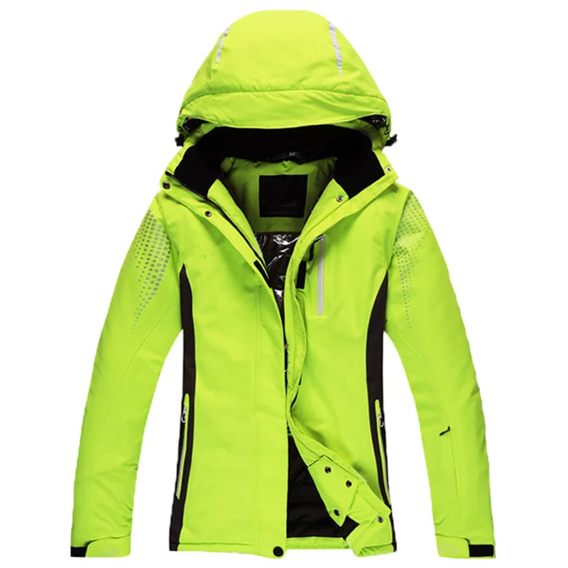 Green jacket Новинка Горячая Распродажа брендовая мужская лыжная куртка водонепроницаемая ветрозащитная женская теплая куртка зимняя спортивная утолщенная Одежда для взрослых Лыжная одежда - Цвет: Green jacket