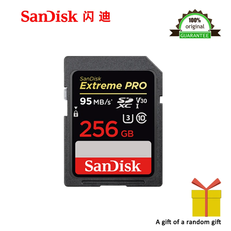 100% Оригинал SanDisk Extreme PRO SDHC SDXC UHS I 32 Гб 64 128 ГБ высокоскоростная карта памяти C10 U3 V30 SD