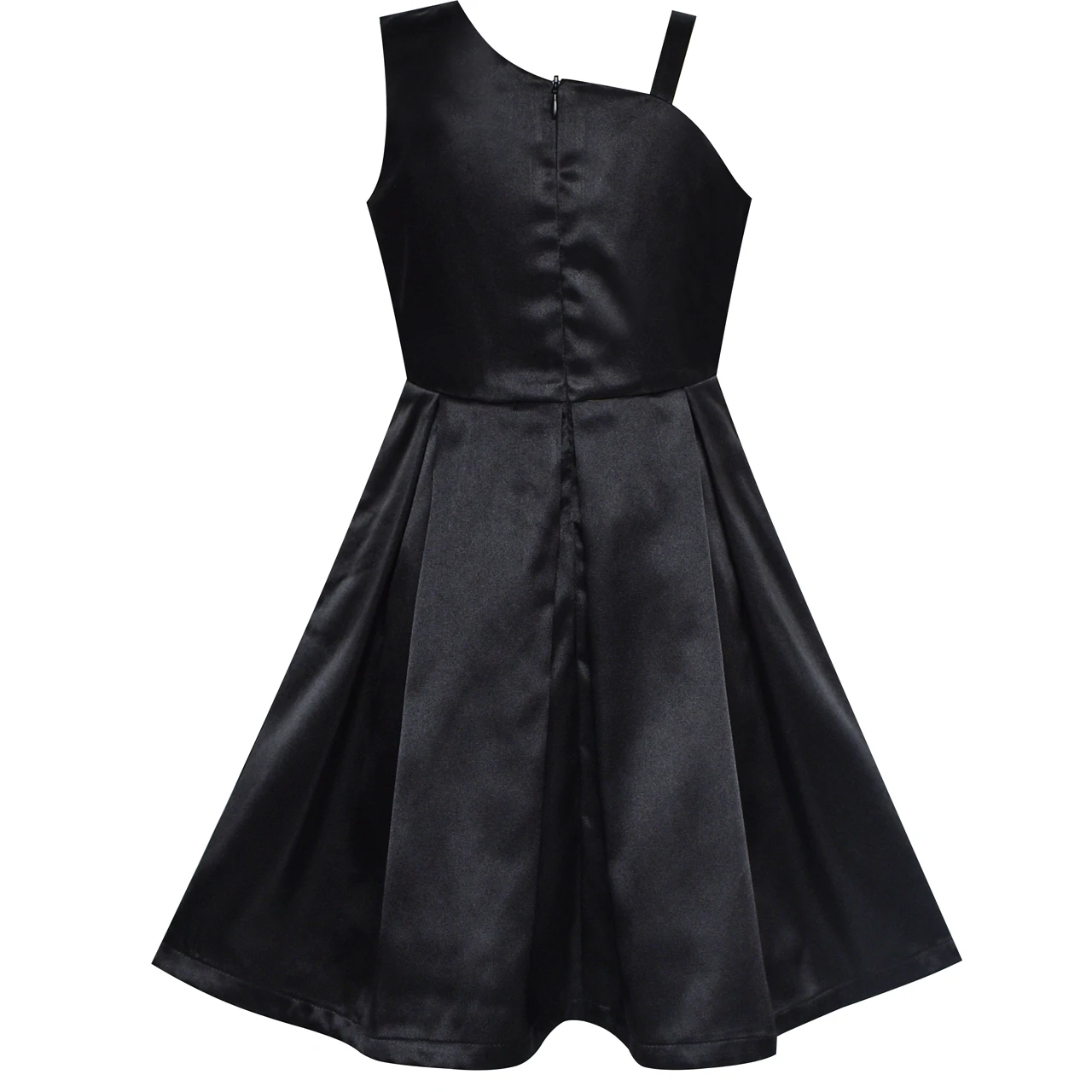 Sunny Fashion платья для девочек платье Атласная Галстук-бабочка Одно плечо Вечеринка