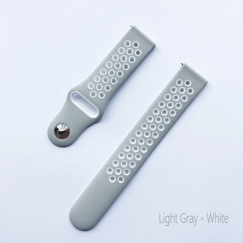 Graywhite Сменный силиконовый ремешок для Huami Amazfit Bip BIT PACE Lite Молодежные спортивные Ремешки для наручных часов для amazfit bip 20 мм - Цвет: Graywhite
