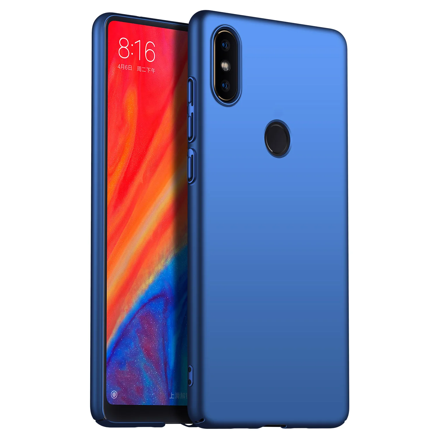 Blue Чехол для Xiaomi Mix 2 s/Mix 2/Max 3, ультратонкий минималистичный тонкий защитный чехол для телефона задняя крышка для XiaoMi Mix 2S - Цвет: Blue