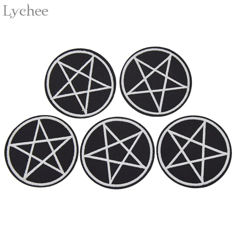 Lychee Life 5 шт. Готическая пентаграмма нашивки сделай сам аппликация для одежды