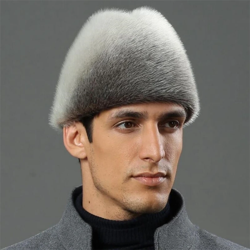 IANLAN Deluxe Для мужчин Полный Пелт морской лев Furskin шляпа президента натуральной морской лев меха Fedora Шапки зимой на открытом воздухе шляпа джентльмена IL00240