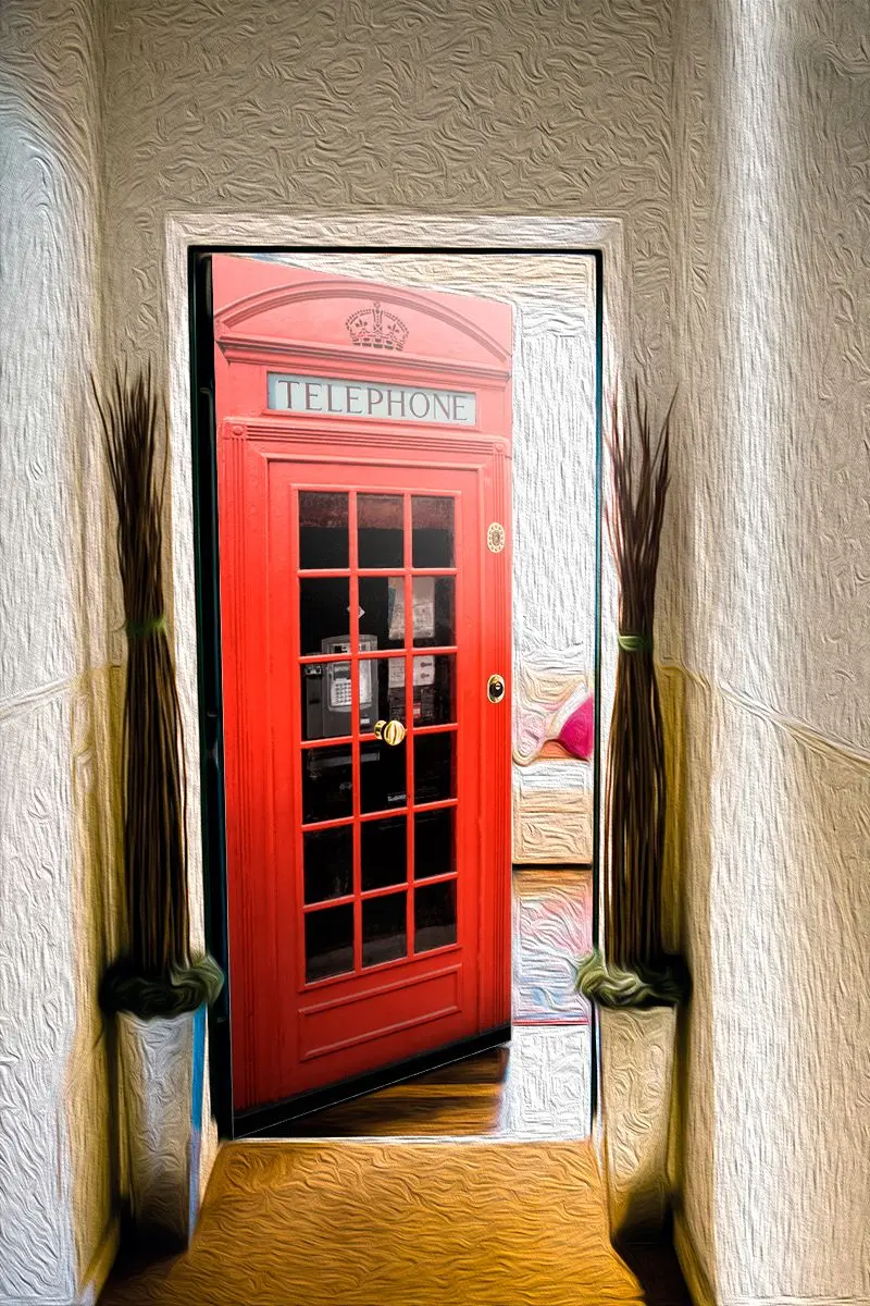 3D дверная наклейка Европейская Великобритания стеновая роспись художественные