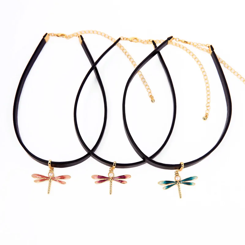 Женское ожерелье с подвеской из акрилового жемчуга яркой эмалью имитация