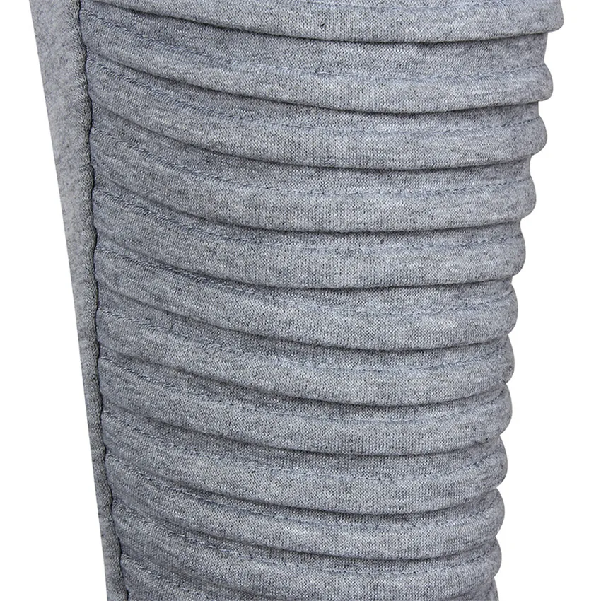 New Autumn Casual Sportswear Pants Fashion Elastic Male Trousers gray Jogger Solid Pleated Design Outdoors Jogger|designer jogger|fashion joggersgray