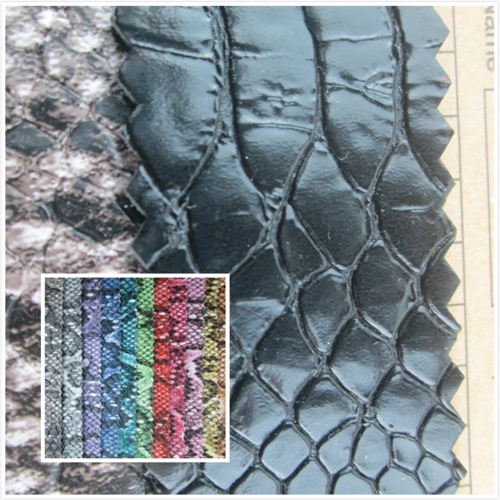 Цветная зернистая полуискусственная синтетическая кожа 14 цветов плотная