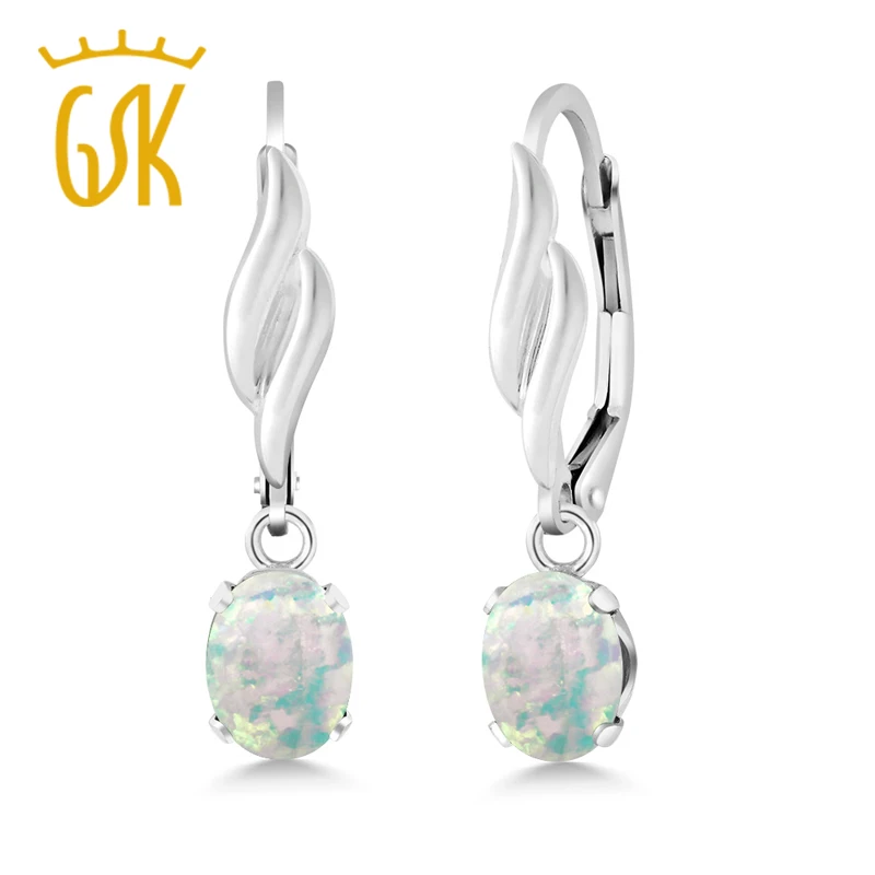 GemStoneKing 925 Серебряные Серьги с драгоценными камнями для женщин 1 26 Ct Овальный