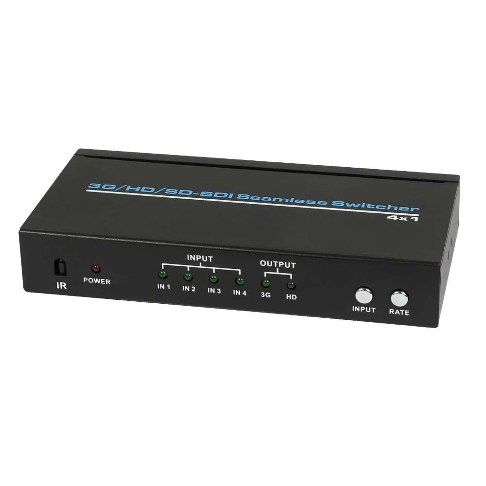 BNC SDI 4x1 переключатель 4 в 1 выход 3G HD SD бесшовный коммутатор Масштабирование 1080P