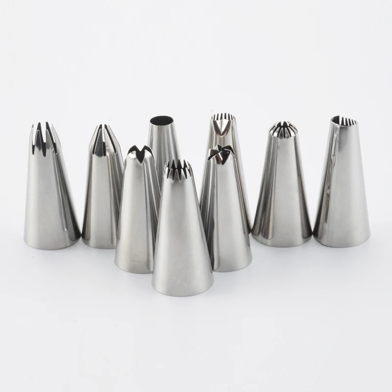 9 шт. большие насадки для кондитерских изделий|Принадлежности выпечки| |