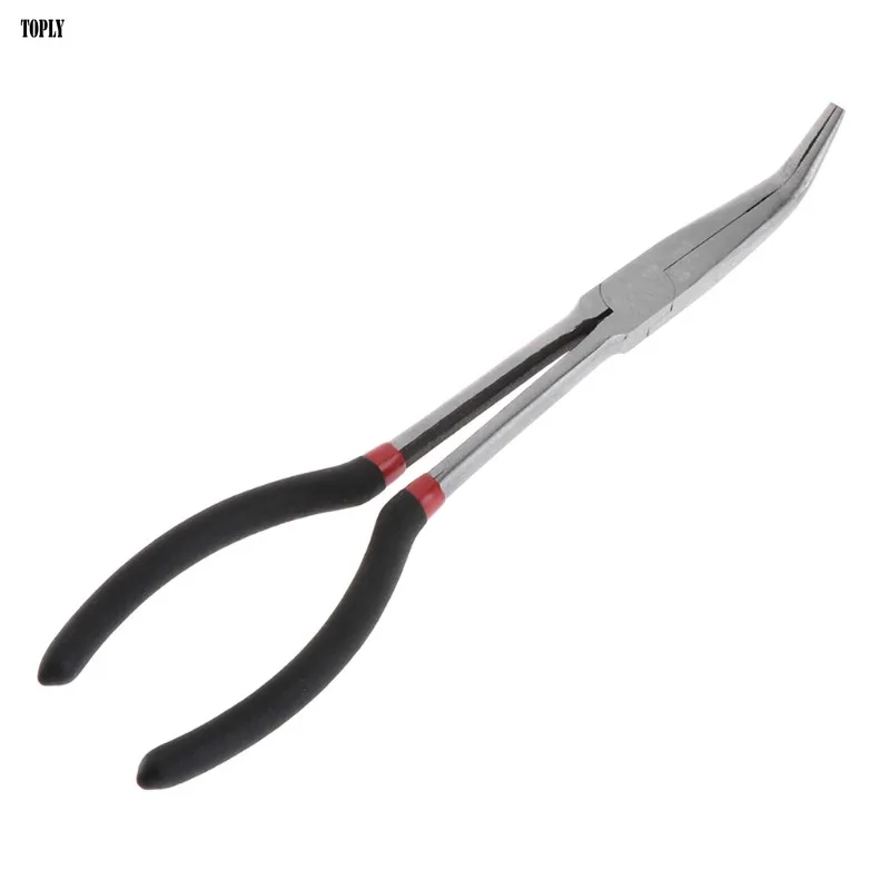B Toply Fishing Pliers Curve Straight Long Handle Carbon Steel Gripper Multifunctional - Цвет: B
