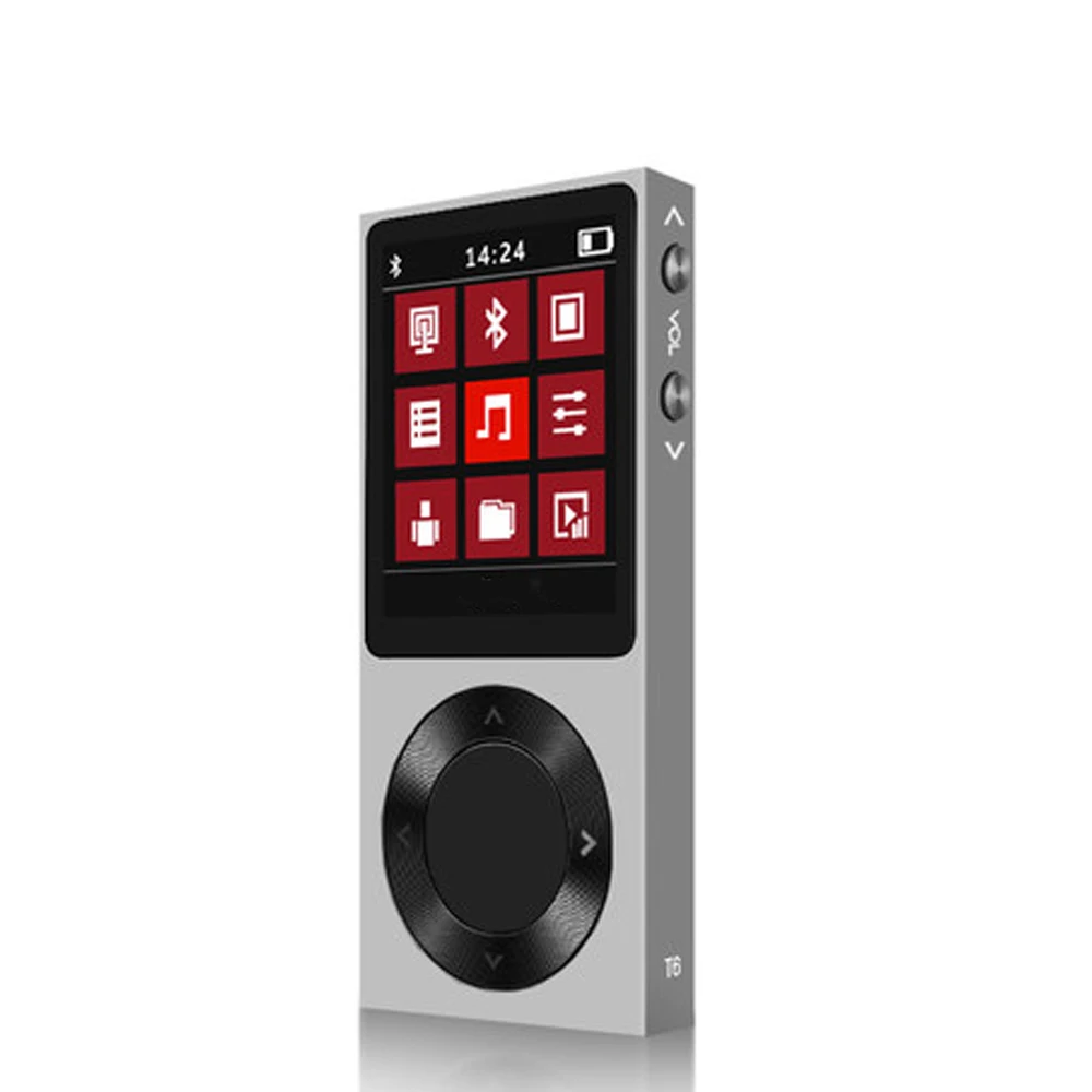 T6-mp3-gray MP3 плеер BENJIE с поддержкой Bluetooth, Поддержка 256 г, Внешняя память, полностью цинковый сплав, без потерь, MP3 музыкальный плеер, sd карта T6 - Цвет: T6-mp3-gray