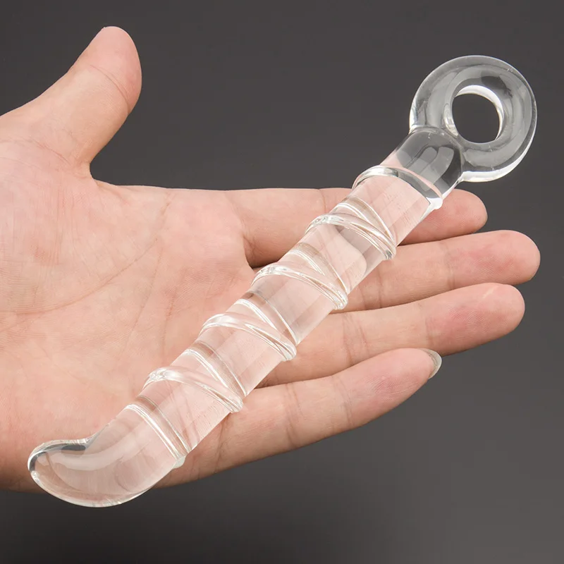 Стеклянный фаллоимитатор с кристаллом пирекса Анальная пробка искусственный