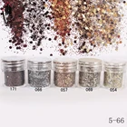 1 банкакоробка, 10 мл, 5 кофейных цветов, Смешанная пудра с блестками для ногтей, пудра с блестками для украшения ногтей, опционально 300 цветов, фабрика 5-66
