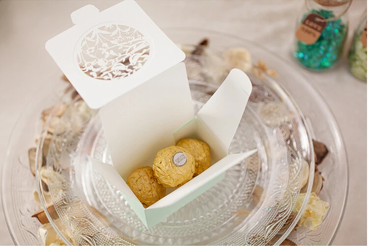 Зеленый цвет карты Бумага пользу Коробки Держатель 30 шт./лот | Дом и сад