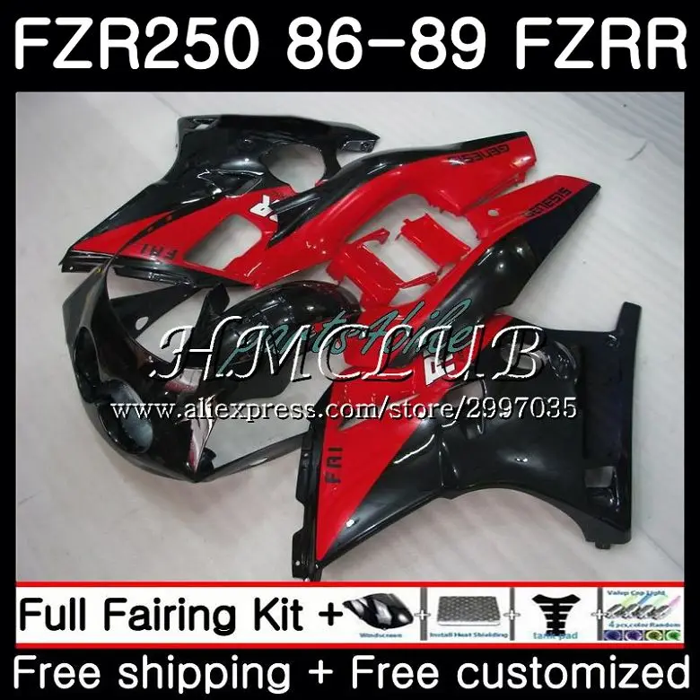Корпус для YAMAHA FZRR FZR 250R 250 1986 1987 1988 1989 1HC. 0 FZR250RR FZR250R FZR250 86 87 88 89 обтекатель красный