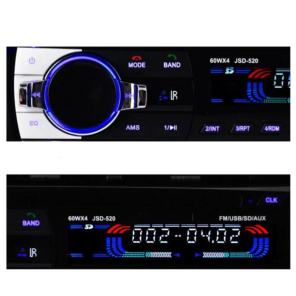 Новейший автомобильный радиоприемник 12 В стерео аудиоплеер Bluetooth телефон MP3 FM USB 1