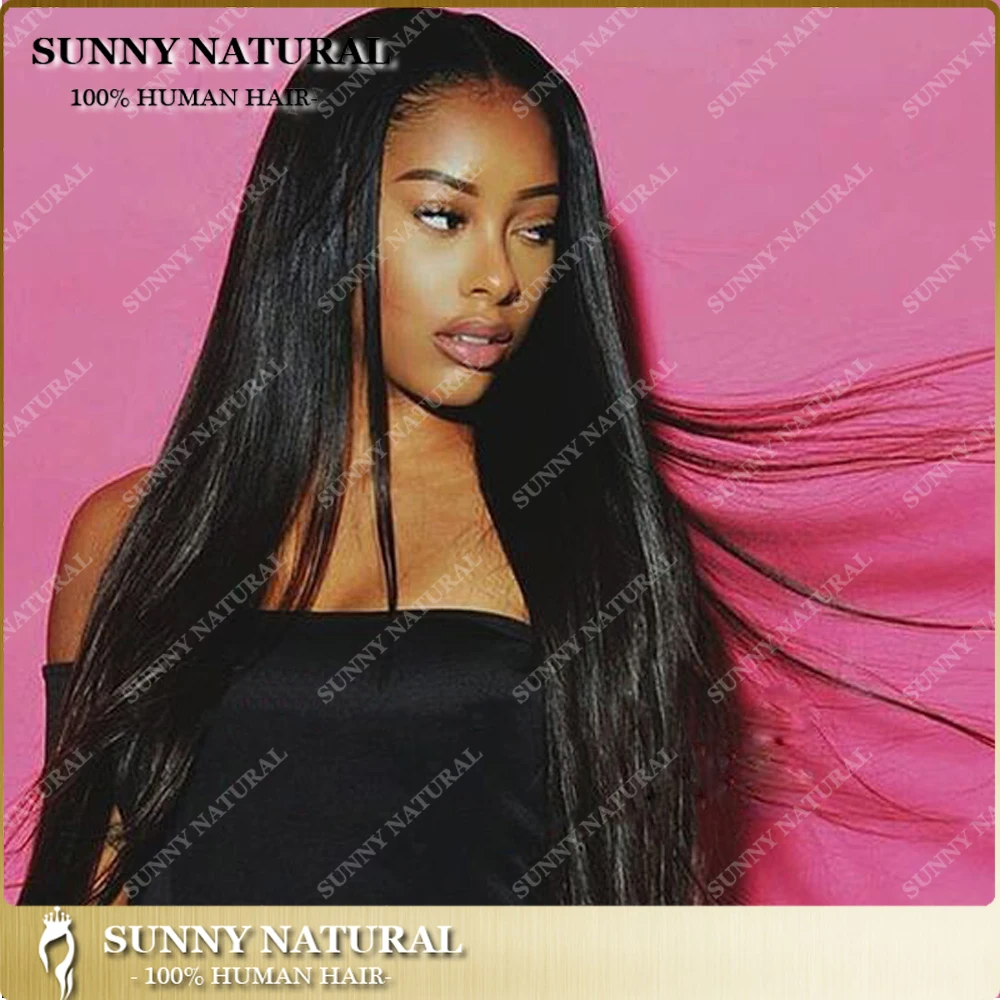 Прямо Полное Кружева Человеческих Волос Парики Для Черные Женщины Бразилец девы