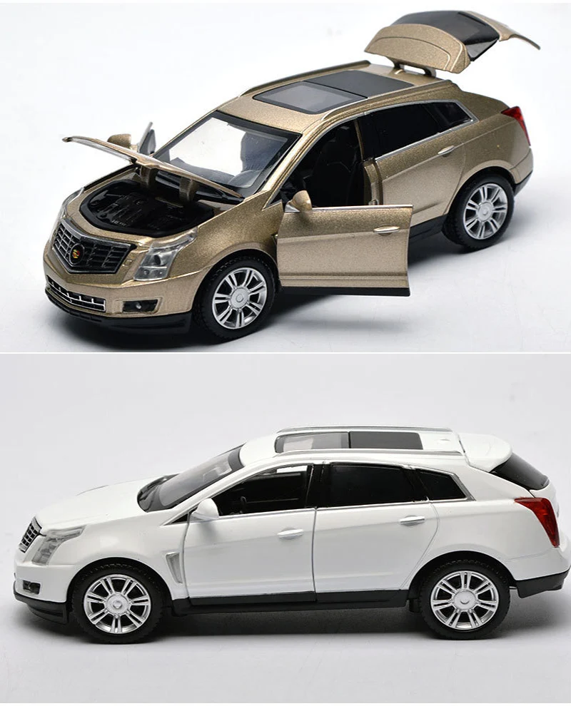 1:32 модель Cadillac SRX сплав литье под давлением игрушечный автомобиль оттягивающий звук и светильник Модель автомобиля детская игрушка подарок
