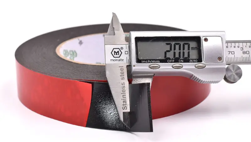 Сверхпрочная Двухсторонняя клейкая пенопластовая лента черного цвета толщиной 2