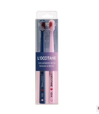 E 2/3/4 шт. Ультра мягкий древесный уголь Нано CoupleToothbrush с украшением в виде кристаллов электрическая зубная щетка гигиена полости рта для взрослых - Цвет: E