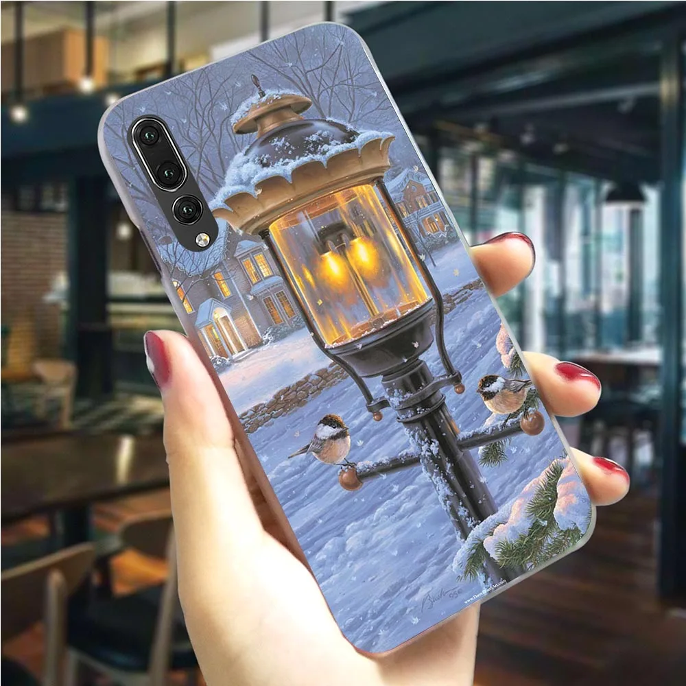 Пейзаж Зима светильник снег чехол для телефона для huawei Honor 7X крышка 6A 7A Pro 7C 8C/8 9 10 Lite Play Y6/Y6 Y7 Prime Y9 Nova 3/3i/4 - Цвет: K1031003