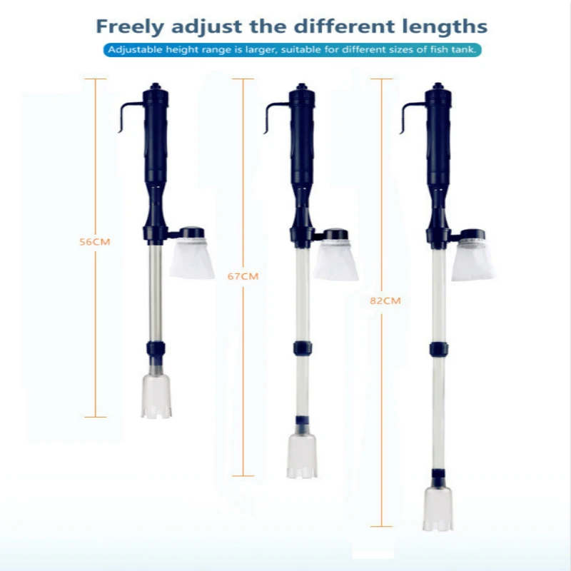 Glass Aquarium Electric Syphon Bottle Sand Washing Auto Fish Tank Vacuum Gravel Water Changer Filter Cleaner Washer | Дом и сад