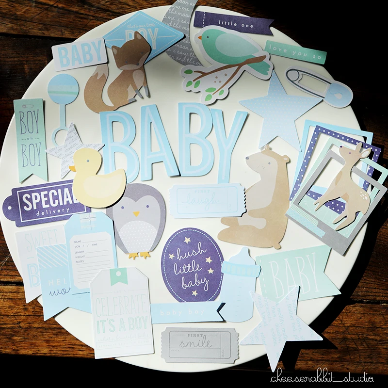 

ZFPARTY 36 шт. кардсток для маленьких мальчиков высечки для скрапбукинга счастливый планировщик/Создание карт/проект журнала