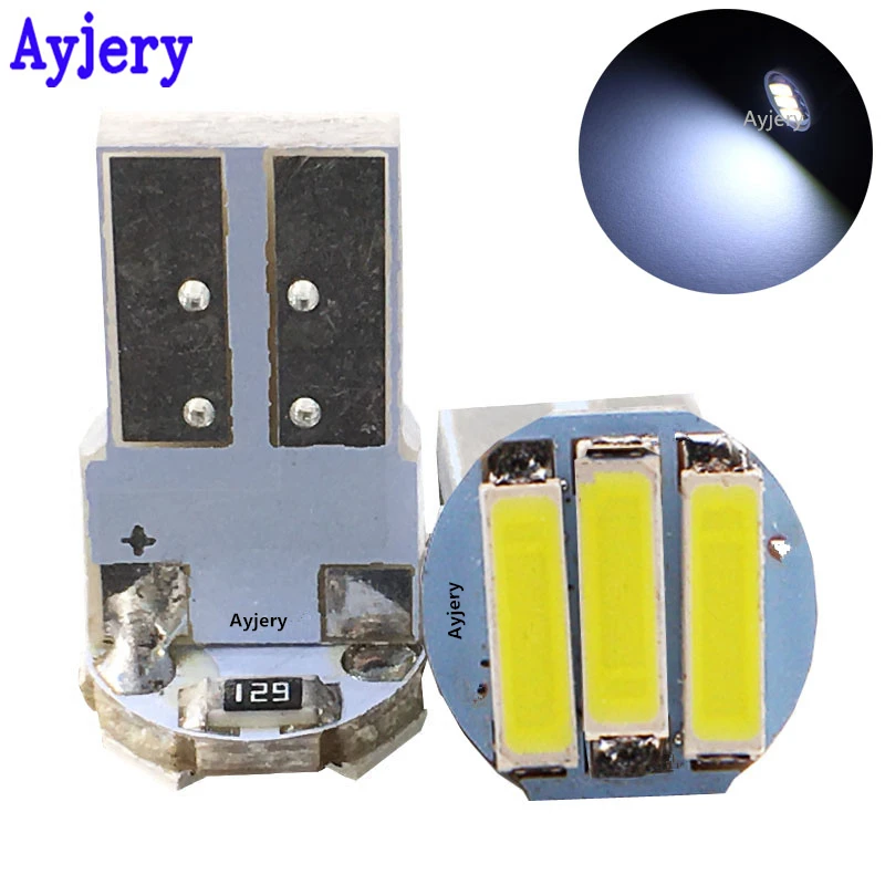 AYJERY 1000 шт 12V T10 Led 7014 3SMD PCB Авто 194 168 налобный фонарь на 3 светодиодах Фары заднего