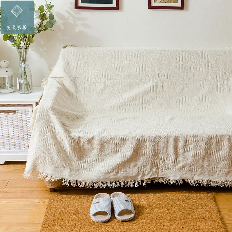 Хлопковое одеяло для дивана декоративное покрывало на диван/кровать/самолёт