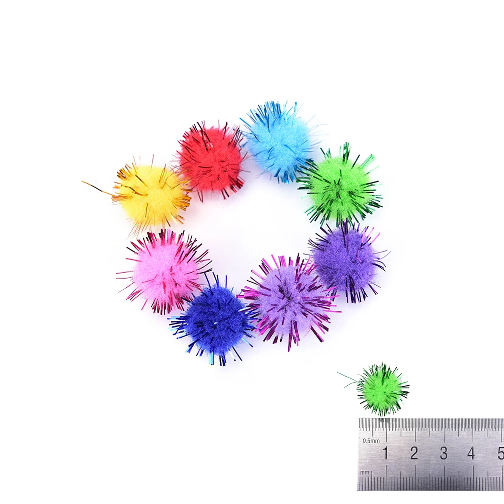 100 шт. Детские разноцветные шапки 15 мм|christmas wholesale|wholesale christmasglitter ball |