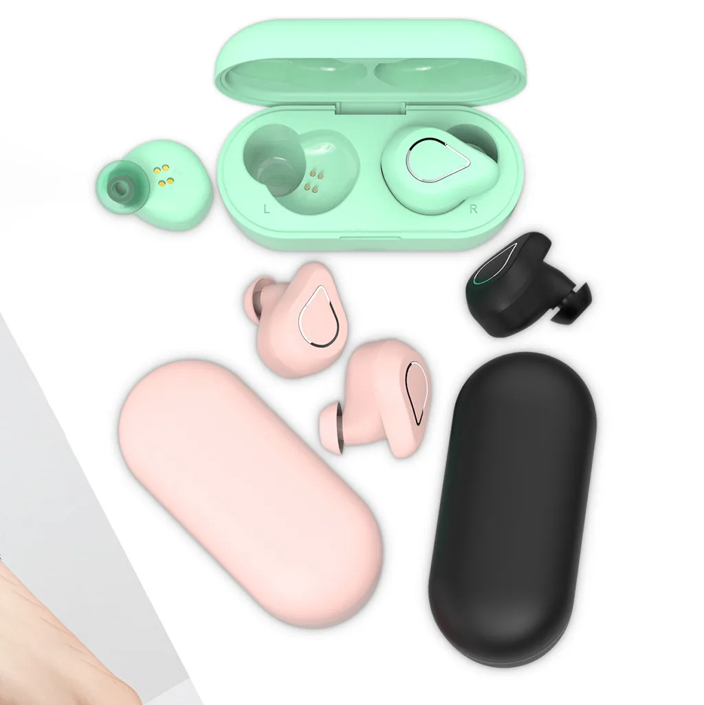 V5.0 Bluetooth наушники истинные беспроводные гарнитуры 3D стерео звук двойной микрофон