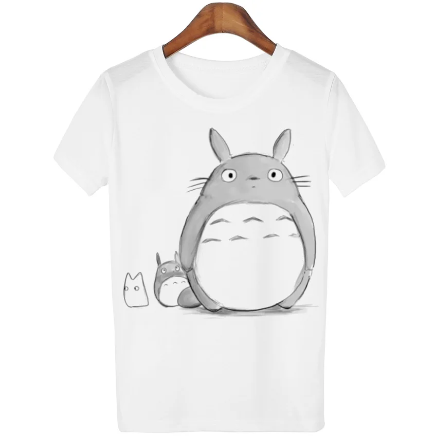 Новая симпатичная футболка Totoro Женская мультяшная 3D Harajuku повседневные топы