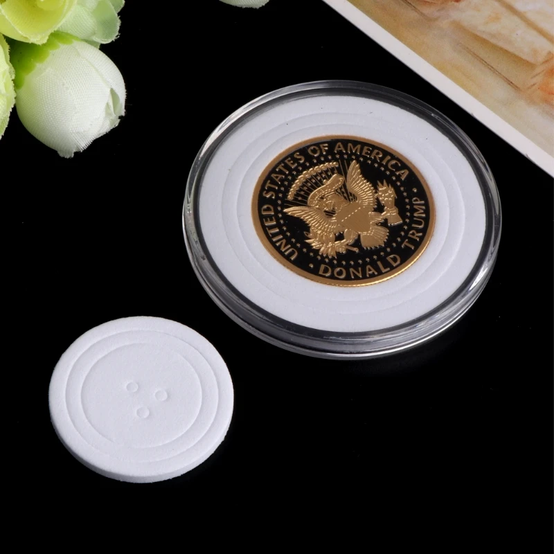 Прозрачная коробка для монет с регулируемой подушкой памятные монеты