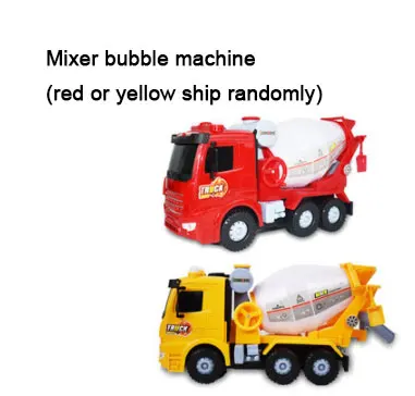 Mixer truck-USB Пожарная машина-миксер для поезда Kawaii мыльный пузырь Автоматическая негабаритная Детская уличная забавная игрушка - Цвет: Mixer truck-USB