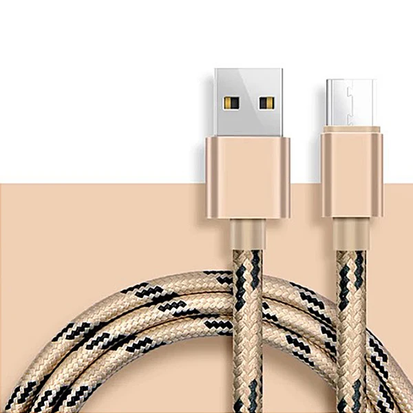Золотой ACCEZZ Micro USB Зарядное устройство кабель быстрой зарядки Microusb Кабели для передачи данных huawei Xiaomi 4 Redmi Note 5 samsung S7 телефон нейлоновый шнур - Цвет: Золотой