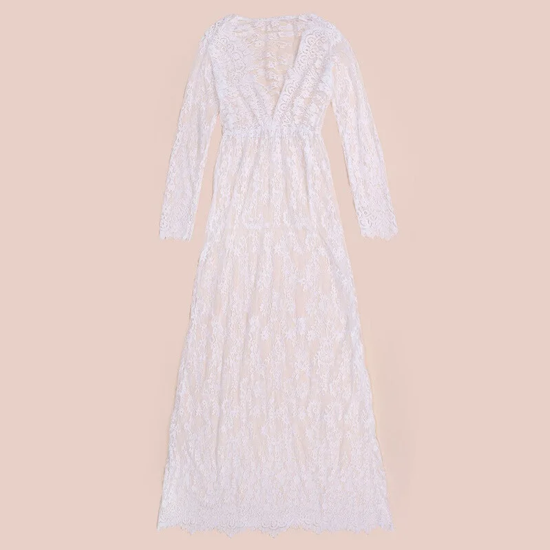 hot intimates slip white lace long slips women Low-cut full | Женская одежда