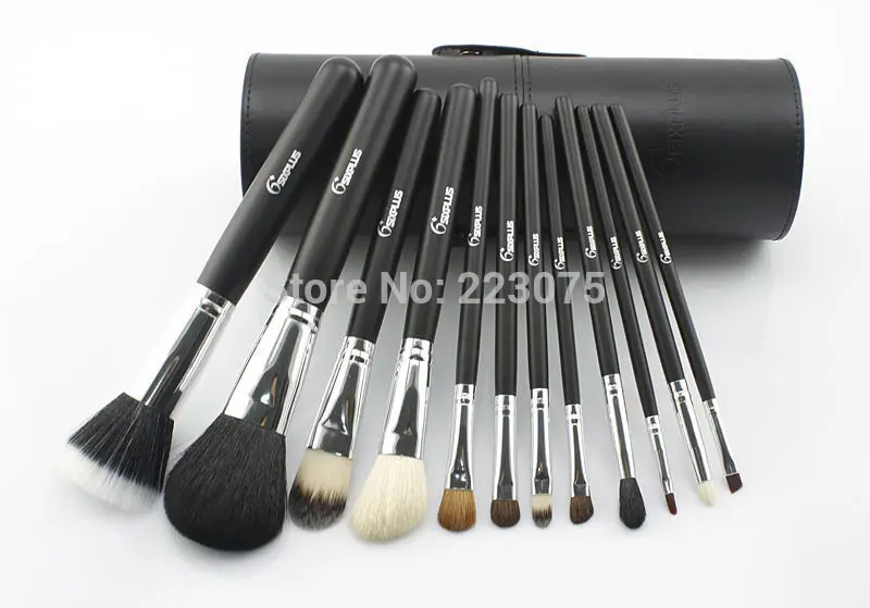 

12 pcs Makeup Brush Set Black Professional Cosmetic Brand Brushes