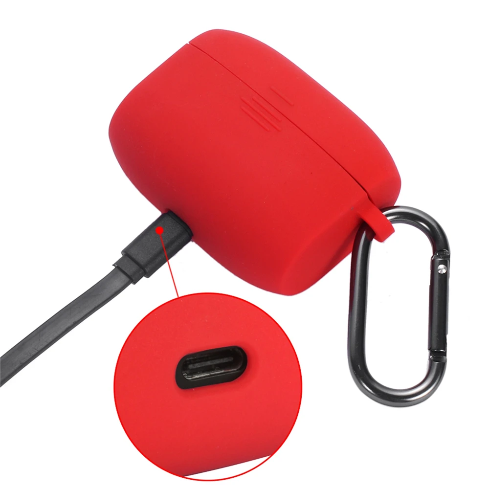 Чехол для наушников ДЛЯ Jabra Elite 65 t, беспроводная спортивная Гарнитура, силиконовый защитный чехол, чехол с крюком против потери, портативный чехол s
