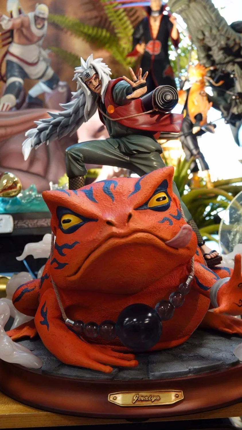 Модельные Поклонники в наличии NARUTO Jiraiya и Gama Bunta GK статуя из смолы для