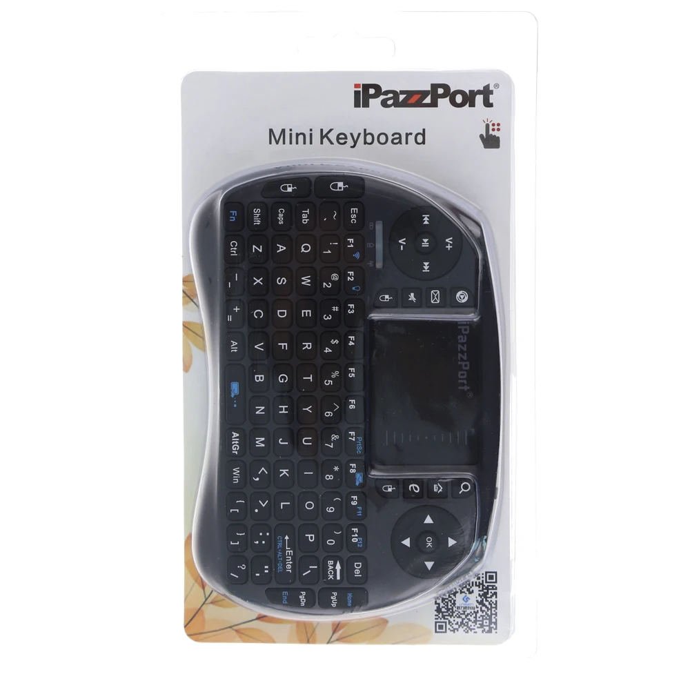 IPazzPort Мини Bluetooth игровой клавиатурой с подсветкой тачпадом Air мышь Точек на дюйм