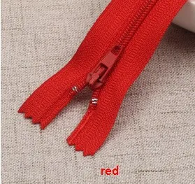 red 10 шт./лот 20 см Длина красочные нейлоновые молнии по индивидуальному заказу Портплед швейные изделия ручной работы DIY аксессуары 40 Цвета P080 - Цвет: red