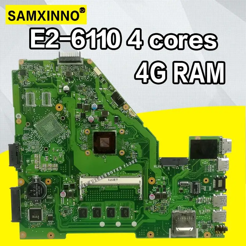 X550WA материнская плата для ноутбука 4G RAM/E2-6110 4 ядра For Asus X550WAK X550W X550WE X550EP X550EA