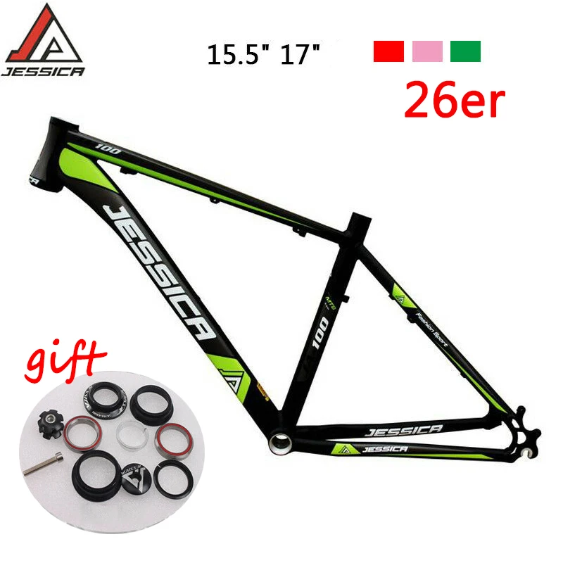 Рама для горного велосипеда MTB 15," 17", алюминиевая рама для горного велосипеда, прямая оголовье, диск 44 мм, Ультралегкая гарнитура 26er, рама