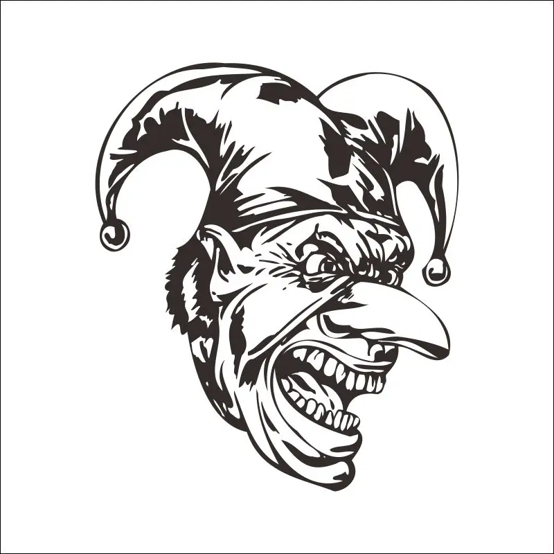 DCTAL клоун Наклейка на стену Цирк Клоун сравнению Jester Juggler карнавал положительный